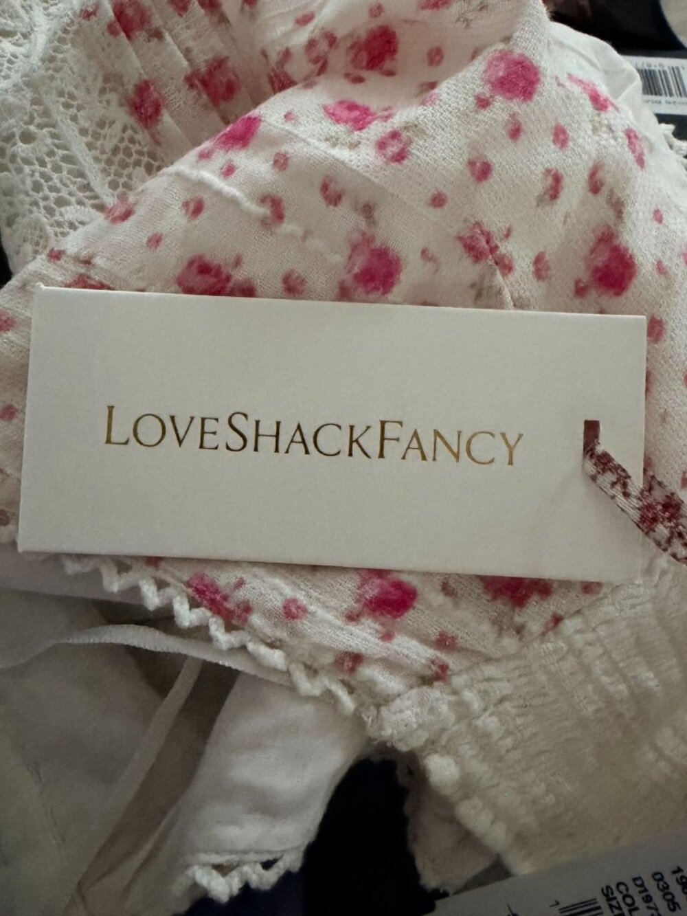 NWT LoveShackFancy Kesia Mini Dress XS Poppy Pink Floral Lace Cotton Halter - Picture 8 of 11
